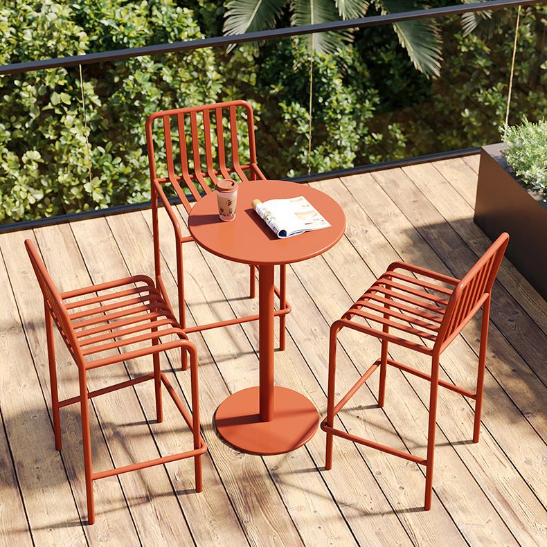 Modern Round Bar Dining Table Indoor Iron Bar Height Table 42-Inch Top Clearhalo 'Bar Furniture' 'Bar Tables' 'bar_tables' 'furn' 'furn_bar_tables' 'Furniture' 'furniture_bar_tables' 'Kitchen & Dining Furniture' 'kitchen&dining_furn' 'kitchen' 1200x1200_c3524a0d-59c1-491b-b071-f8985b2d3fe0