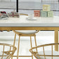 Glam Pub Table Table de bar rectangulaire à hauteur de bar pour usage intérieur