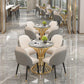 Modern Dining Set 1/3/4/5 Pieces Round Stone Dining Table for Dining Room