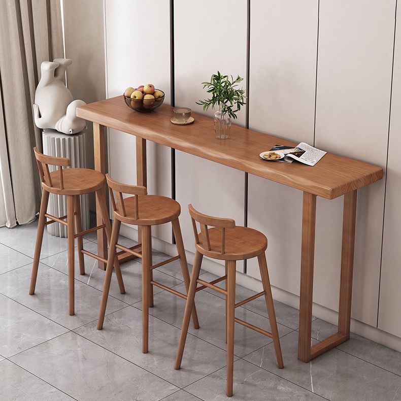 Brown Counter Height Stools Solid Wood Counter Bar Stool for Restaurant Clearhalo 'Bar Furniture' 'Bar Stools' 'bar_stools' 'furn' 'furn_bar_stools' 'Furniture' 'Kitchen & Dining Furniture' 1200x1200_c3544a85-db46-45f6-b5de-9459ec6c248e