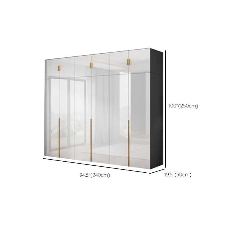 Engineered Wood Armoire Modern White Wardrobe Closet with Garment Rod Clearhalo 'Armoires & Wardrobes' 'armoires_wardrobes' 'Bedroom Furniture' 'furn' 'furn_armoires_wardrobes' 'Furniture' 1200x1200_c354ecd4-fcd8-46b8-aa03-7b85d55cfdf2