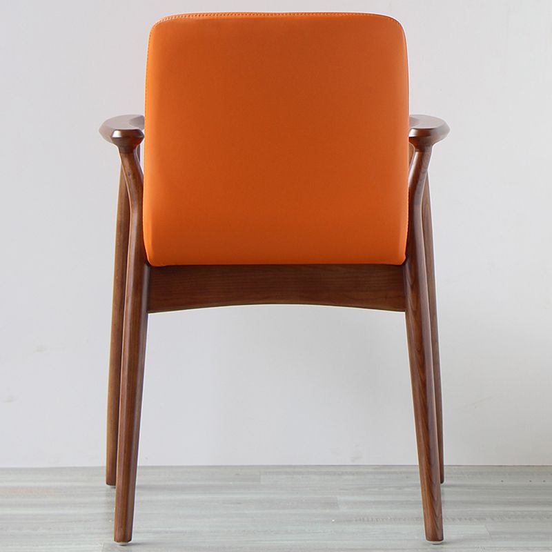 Contemporary Solid Back Kitchen Dining Arm Chair Solid Wood Dining Arm Chair Clearhalo ' kitchen&dining_furn' 'Dining Chairs' 'Dining Tables & Seating' 'dining_chair' 'furn' 'furn_dining_chair' 'Furniture' 'furniture_dining_chair' 'Kitchen & Dining Furniture' 'kitchen' 1200x1200_c35594f7-b330-4500-9373-fe20c8009fa9