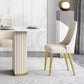 Glam 1/4/5/6/7 Pieces Dining Set Oval Sintered Stone Dining Table Set Clearhalo 'Dining Room Sets' 'Dining Tables & Seating' 'dining_room_set' 'furn' 'furn_dining_room_set' 'Furniture' 'furniture_dining_room_set' 'Kitchen & Dining Furniture' 1200x1200_c3572cef-aae1-45f6-a8cf-a9debd4d15ff