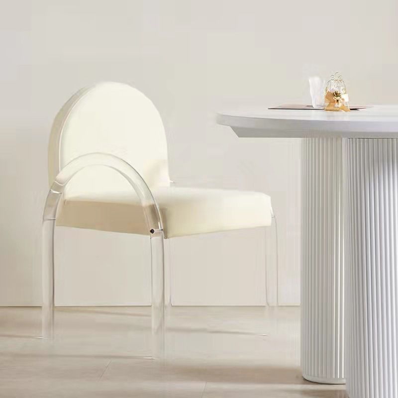 Glam Acrylic Dining Armchair Upholstered Velvet Dining Arm Chair Clearhalo 'Dining Chairs' 'Dining Tables & Seating' 'dining_chair' 'furn' 'furn_dining_chair' 'Furniture' 'Kitchen & Dining Furniture' 1200x1200_c357306f-5b43-4469-a2b4-9d49199518dd