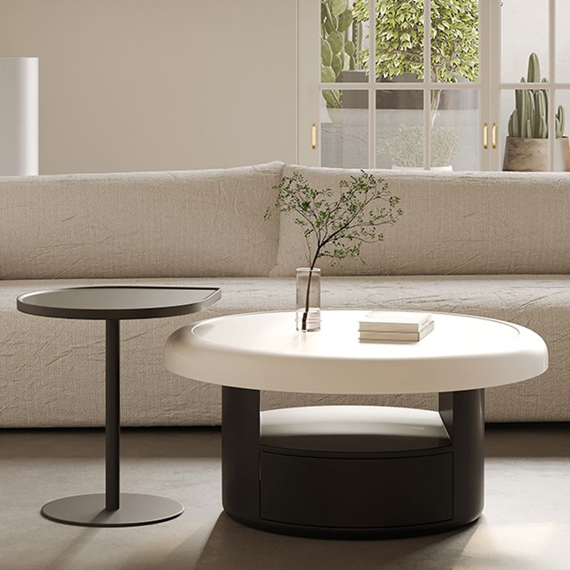 Table de cocktail contemporaine Table de cocktail basse sur pied rond