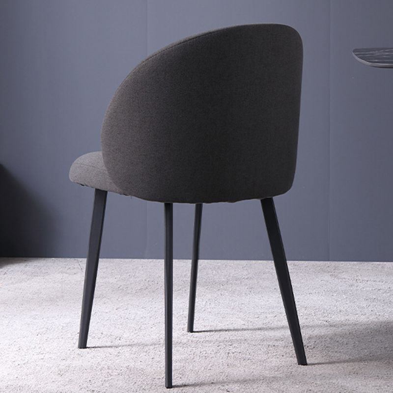 Contemporary Kitchen Dining Side Chair Upholstered Dining Chair in Grey
