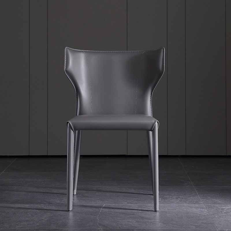 Modern Style Home Side Chair Wingback Leather Upholstered Dining Room Chair Clearhalo ' kitchen&dining_furn' 'Dining Chairs' 'Dining Tables & Seating' 'dining_chair' 'furn' 'furn_dining_chair' 'Furniture' 'furniture_dining_chair' 'Kitchen & Dining Furniture' 'kitchen' 1200x1200_c35a7f5b-3649-4d22-a911-90d9e5583c23