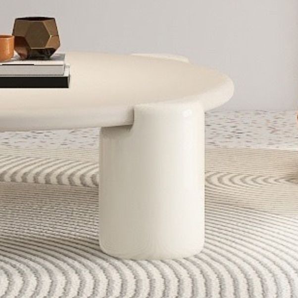 Round 4 Legs Cocktail Table Engineered Wood Coffee Table in White Clearhalo 'Coffee & Accent Tables' 'Coffee Tables' 'coffee_tables' 'furn' 'furn_coffee_tables' 'Furniture' 'Living Room Furniture' 1200x1200_c35ae480-20e2-4966-ae40-d24819943da1