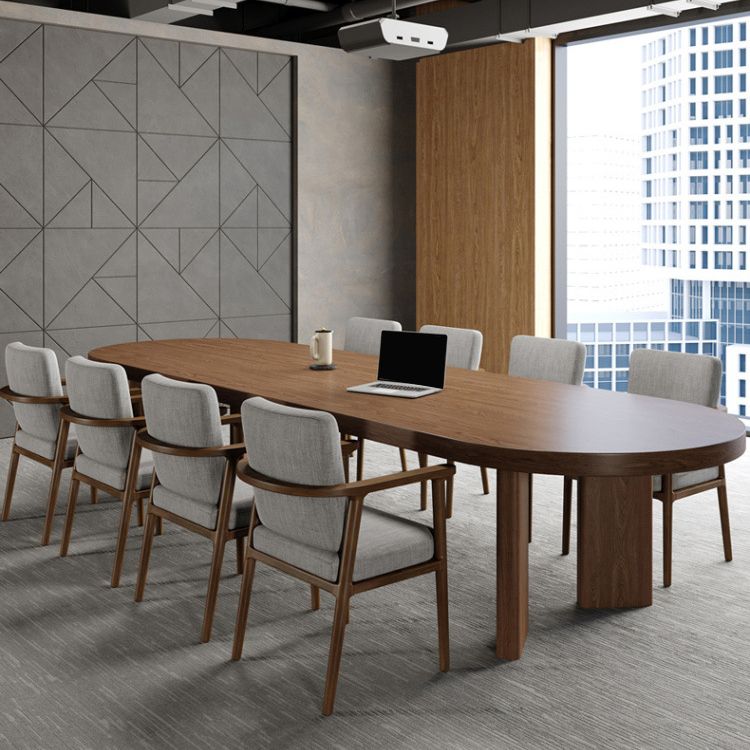 Modern & Contemporary Oval Writing Desk Office Pine Desk Shell Clearhalo 'furn' 'furn_office_desk' 'Furniture' 'Office Desks' 'Office Furniture' 'office_desk' 1200x1200_c35c8ba3-7f37-49a4-9fca-1803e94c2bfd