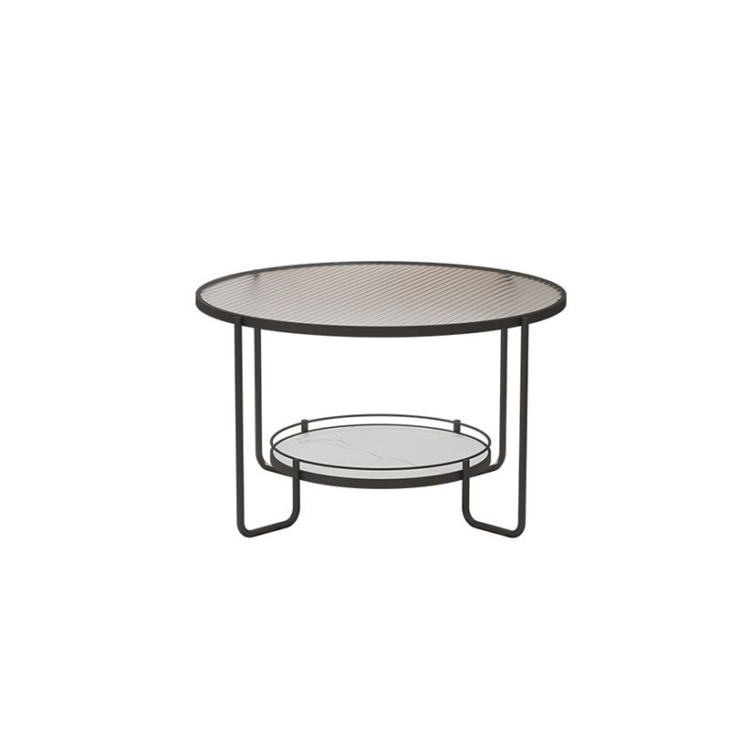 Modern 1 Single Frame Coffee Table Round Cocktail Table with Storage Clearhalo 'Coffee & Accent Tables' 'Coffee Tables' 'coffee_tables' 'furn' 'furn_coffee_tables' 'Furniture' 'furniture_coffee_tables' 'Living Room Furniture' 1200x1200_c35cc18f-9375-4d8b-bf3d-fe636d7bc7f9