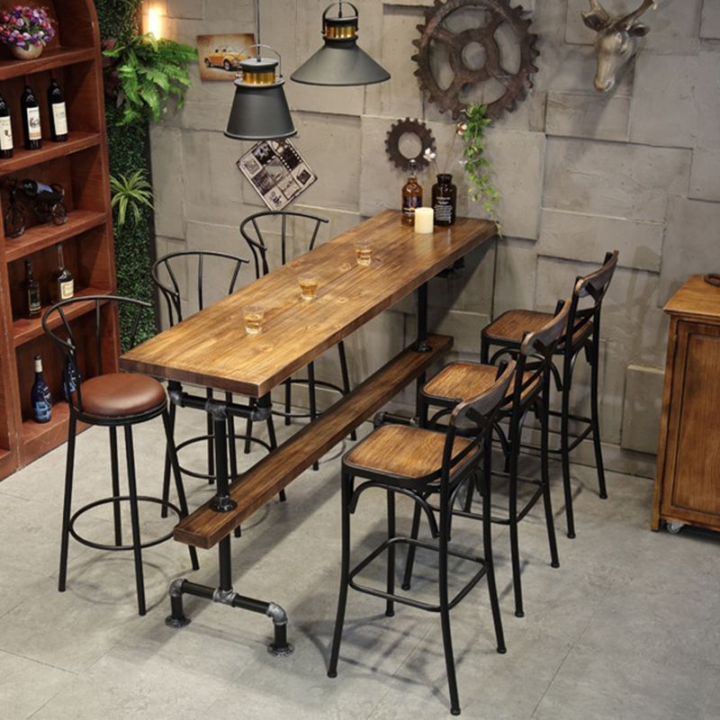Solid Wood Counter Height Table Rectangle Bar Height Pub Table Clearhalo 'Bar Furniture' 'Bar Tables' 'bar_tables' 'furn' 'furn_bar_tables' 'Furniture' 'Kitchen & Dining Furniture' 1200x1200_c35d3380-09ad-43ce-81f6-cc65bd8240ce