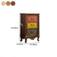 Rustic Wood Chest Vertical Chest with 3/4/5 Drawers for Bedroom