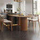 Pine Solid Wood Dining Table Modern Oval Dining Table for Kitchen