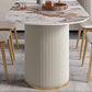 Contemporary Dining Table Stainless Steel Base Oval Double Pedestal Table for Home