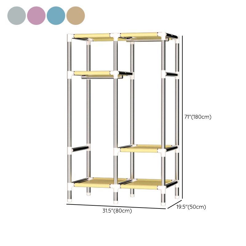 Hinged Wardrobe Closet with Legs Contemporary Wardrobe Armoire Clearhalo 'Armoires & Wardrobes' 'armoires_wardrobes' 'Bedroom Furniture' 'furn' 'furn_armoires_wardrobes' 'Furniture' 1200x1200_c36015ca-4238-4768-a0bf-138acf663e6c