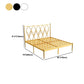 47" Tall Glam Open-Frame Bed Metal Standard Bed with Headboard