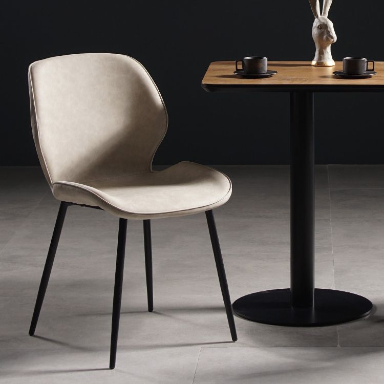 Contemporary Style Kitchen Metal Dining Chair Wingback Dining Armless Side Chair Clearhalo ' kitchen&dining_furn' 'Dining Chairs' 'Dining Tables & Seating' 'dining_chair' 'furn' 'furn_dining_chair' 'Furniture' 'furniture_dining_chair' 'Kitchen & Dining Furniture' 'kitchen' 1200x1200_c36126e0-fa4a-4ed1-9062-6fac6eb2fbd1