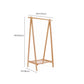 Classic Clothes Hanger Solid Wood Free Standing Coat Rack with Storage Shelving