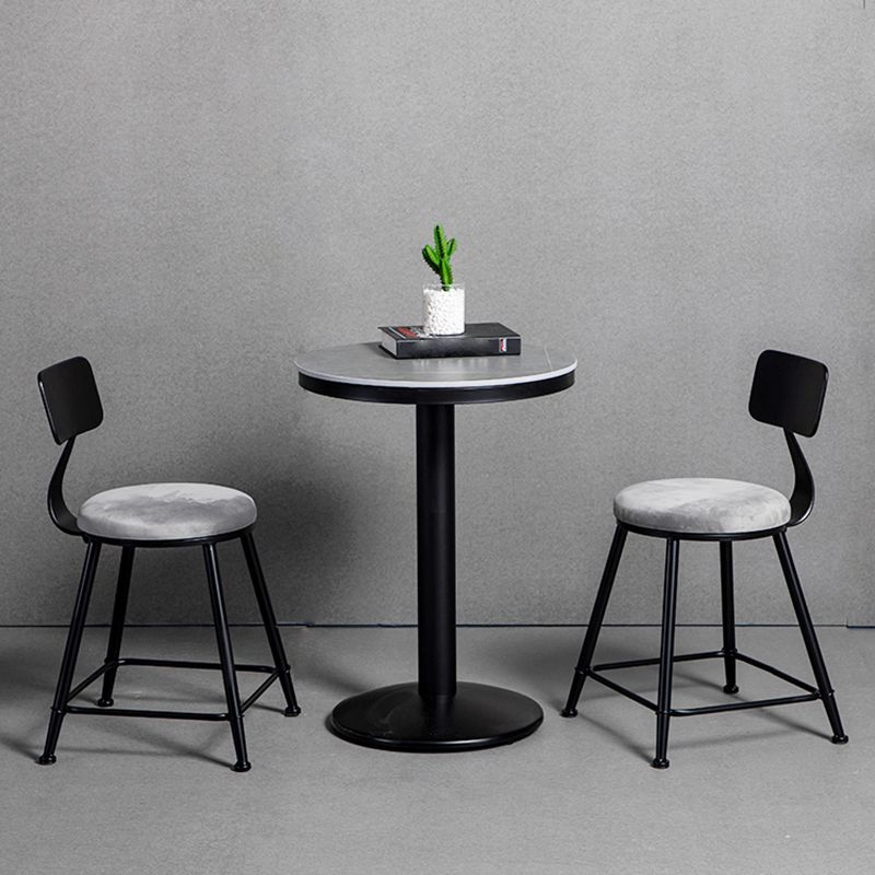 Industrial Metal Bar Table 21.6" Round Top Faux Marble Pedestal Bistro Table for Cafe Clearhalo 'Bar Furniture' 'Bar Tables' 'bar_tables' 'furn' 'furn_bar_tables' 'Furniture' 'furniture_bar_tables' 'Kitchen & Dining Furniture' 'kitchen&dining_furn' 'kitchen' 1200x1200_c361fc9e-7344-44b0-a922-75a83bbbc1d9