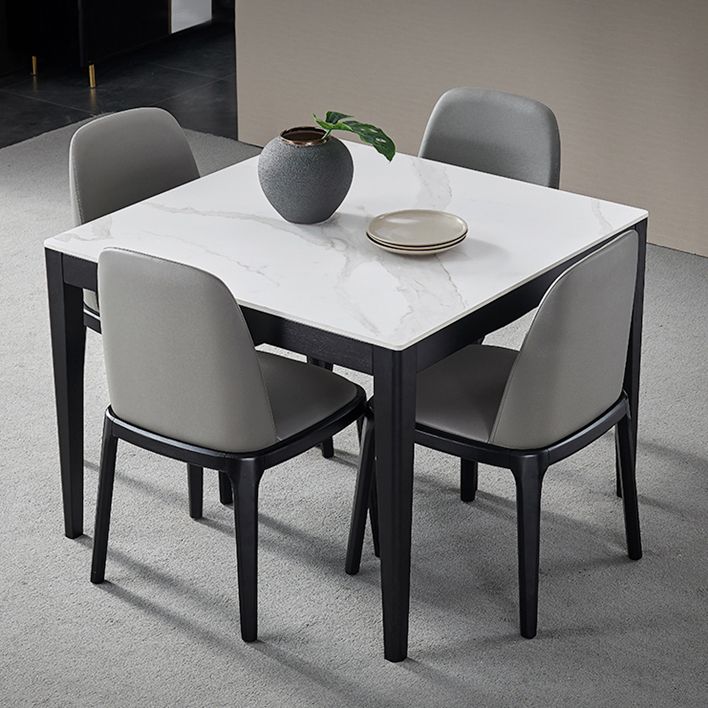 Industrial Standard Sintered Stone Dining Table White Square Shape Dining Table for Kitchen Clearhalo ' dining_table' 'Dining Tables & Seating' 'Dining Tables' 'furn' 'furn_dining_table' 'Furniture' 'furniture_dining_table' 'Kitchen & Dining Furniture' 'kitchen&dining_furn' 'kitchen' 'kitchen_dining_table' 1200x1200_c3636817-2e91-44c2-b09a-67b37b4b2b4e