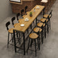 Industriale 1/611 pezzi tavolo da bar set rettangolo tavolino in legno con sgabelli alti