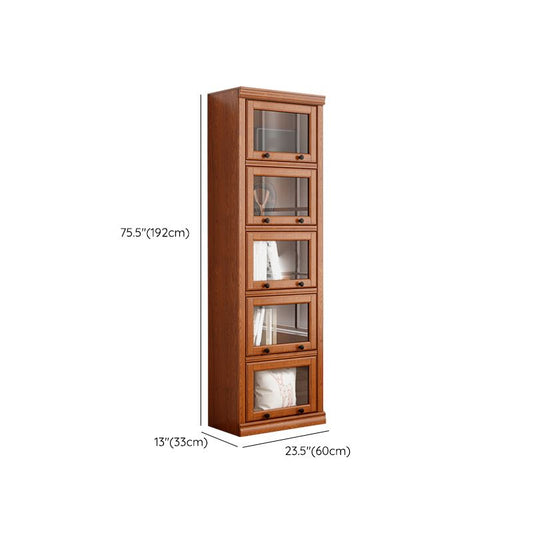 Closed Back Vertical Bookshelf Wood Contemporary Bookcase with Cabinets Clearhalo 'Bookcases' 'furn' 'furn_bookcases' 'Furniture' 'Office Furniture' 1200x1200_c3658429-f268-46a2-8c77-20e794c26a9d