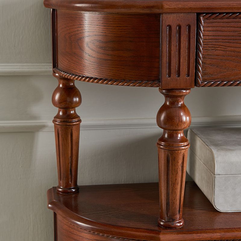 Console moderna della metà del secolo Tabella 11,8 "W Console di stoccaggio in legno massiccio