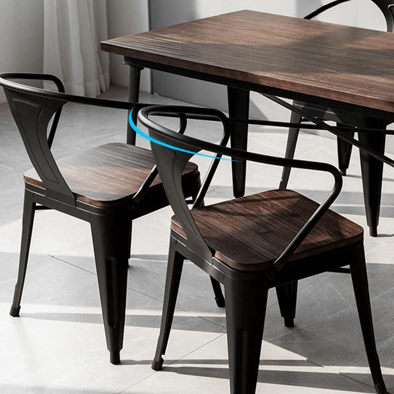 Industriel 1/2/5 pièces meubles en bois massif en bois ensemble en marron