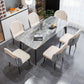 Glam Style 1/4/7 Pieces Dining Set Sintered Stone Dining Table for Home Use Clearhalo 'Dining Room Sets' 'Dining Tables & Seating' 'dining_room_set' 'furn' 'furn_dining_room_set' 'Furniture' 'furniture_dining_room_set' 'Kitchen & Dining Furniture' 'kitchen&dining_furn' 'kitchen' 1200x1200_c367c9ed-0c80-4b7b-a837-0400a733395f