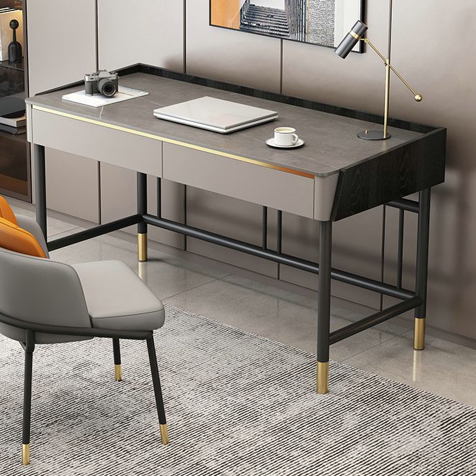 Classic Glam Office Bureau Reckin Recangle RECTANGE Bureau avec 2 tiroirs