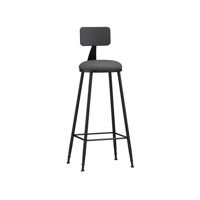 Industrial Footrest Bristol Stool Matte Finish Iron Bar Stool Clearhalo 'Bar Furniture' 'Bar Stools' 'bar_stools' 'furn' 'furn_bar_stools' 'Furniture' 'furniture_bar_stools' 'Kitchen & Dining Furniture' 1200x1200_c3691f43-6212-4c79-af59-47dd3575f511