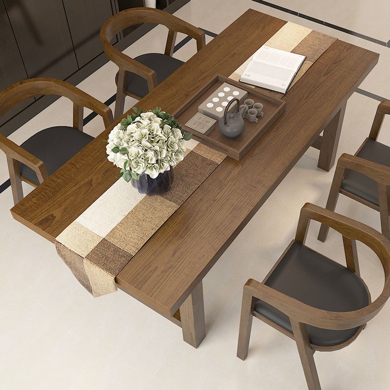 Farmhouse Style Kitchen Sintered Stone Furniture of Standard Height Formal Dining Room Table Set Clearhalo 'Dining Room Sets' 'Dining Tables & Seating' 'dining_room_set' 'furn' 'furn_dining_room_set' 'Furniture' 'furniture_dining_room_set' 'Kitchen & Dining Furniture' 'kitchen&dining_furn' 'kitchen' 1200x1200_c3696b7b-f26e-475c-9f2e-31449ffcfdee