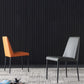 Industrial Style Side Chair Faux Leather Side Dining Chair with Metal Frame