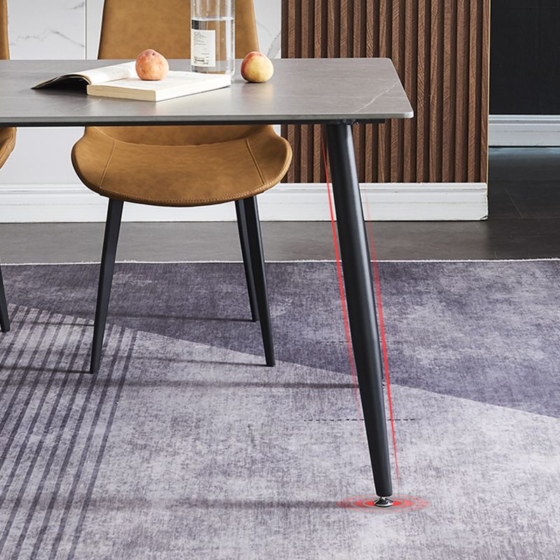 Industrial Standard Sintered Stone Top Dining Table Rectangle Dining Table for Kitchen Clearhalo ' dining_table' 'Dining Tables & Seating' 'Dining Tables' 'furn' 'furn_dining_table' 'Furniture' 'furniture_dining_table' 'Kitchen & Dining Furniture' 'kitchen&dining_furn' 'kitchen' 'kitchen_dining_table' 1200x1200_c36a3031-18f3-4696-9b70-a7def0d59813