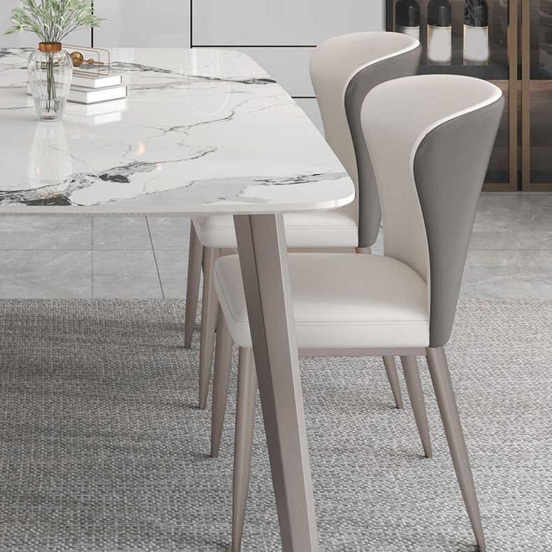 Contemporary Stone Dining Table Set 1/2/5/7 Pieces Dining Set for Home Use Clearhalo 'Dining Room Sets' 'Dining Tables & Seating' 'dining_room_set' 'furn' 'furn_dining_room_set' 'Furniture' 'Kitchen & Dining Furniture' 1200x1200_c36a3838-b224-45c5-8aee-6411b384c7d2