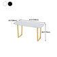 Industrial Style Dining Table Sintered Stone Sled Dining Table with Gold Frame Clearhalo 'Dining Tables & Seating' 'Dining Tables' 'dining_table' 'furn' 'furn_dining_table' 'Furniture' 'furniture_dining_table' 'Kitchen & Dining Furniture' 'kitchen' 'kitchen_dining_table' 1200x1200_c36c1467-253b-4ee6-a478-70a1934fc8fe