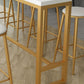 Glam Iron Bar Dining Table White Wood Rectangle Indoor Bistro Table with Footrest Clearhalo 'Bar Furniture' 'Bar Tables' 'bar_tables' 'furn' 'furn_bar_tables' 'Furniture' 'furniture_bar_tables' 'Kitchen & Dining Furniture' 1200x1200_c36c54a1-a08a-4a59-bcce-543adce3413a