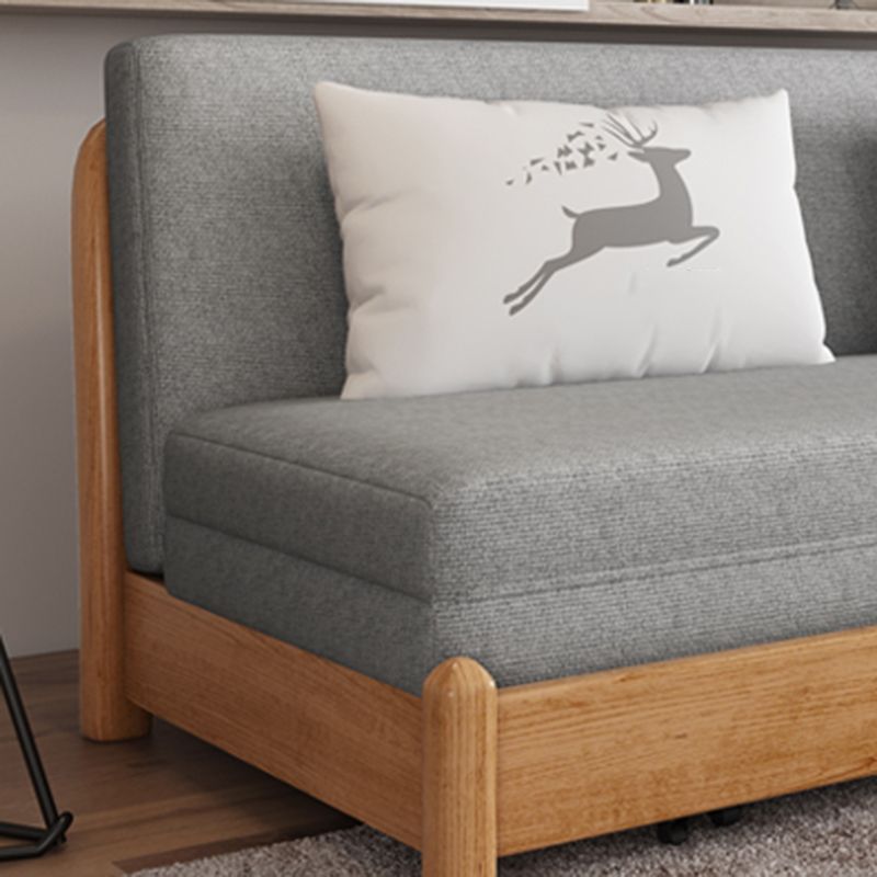 31" Wide Contemporary Sleeper Sofa Futon Gray Wood Sleeper Sofa Clearhalo 'furn' 'furn_futons' 'Furniture' 'Futons & Daybeds' 'Futons' 'Living Room Furniture' 1200x1200_c36ca2a8-e51c-4099-a0e0-60e60807730f