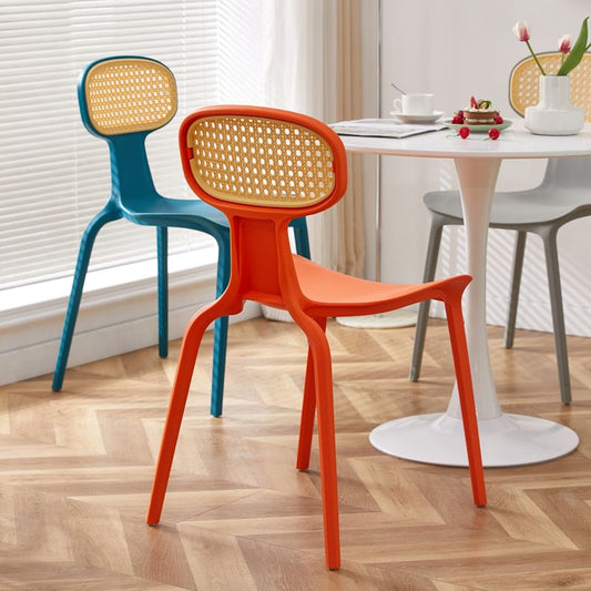 Zeitgenössischer Innenplastikkönig Louis Back Ess -Seitenstuhl