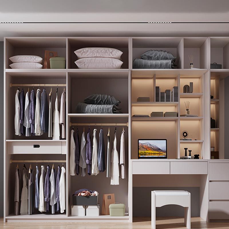 Gabinete de almacenamiento de dormitorio con gabinete moderno de madera fabricada con puerta con bisagras