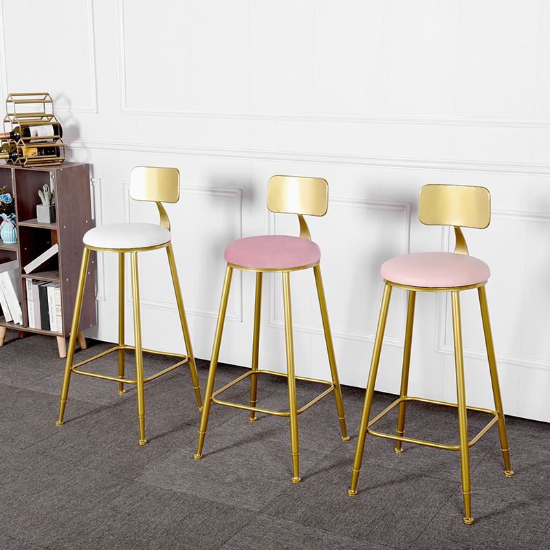 Sgabello da bar con bancone senza bracciolo glam sgabello da cucina in ferro con pedale e cuscino