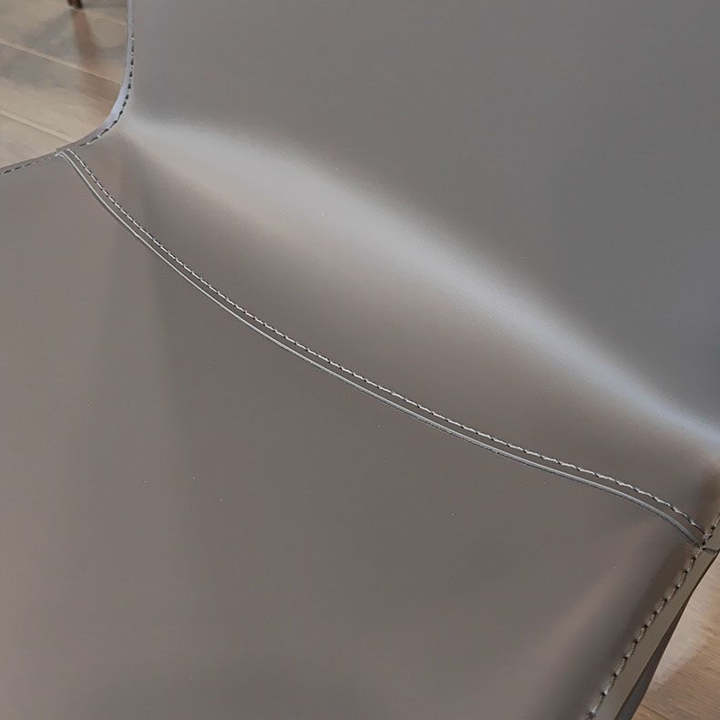 Contemporary Design Leather Dining Chair Armless Solid Back Chair for Home Clearhalo 'Dining Chairs' 'Dining Tables & Seating' 'dining_chair' 'furn' 'furn_dining_chair' 'Furniture' 'furniture_dining_chair' 'Kitchen & Dining Furniture' 1200x1200_c372726e-f023-4ba8-86fa-ffd94d8e8bff