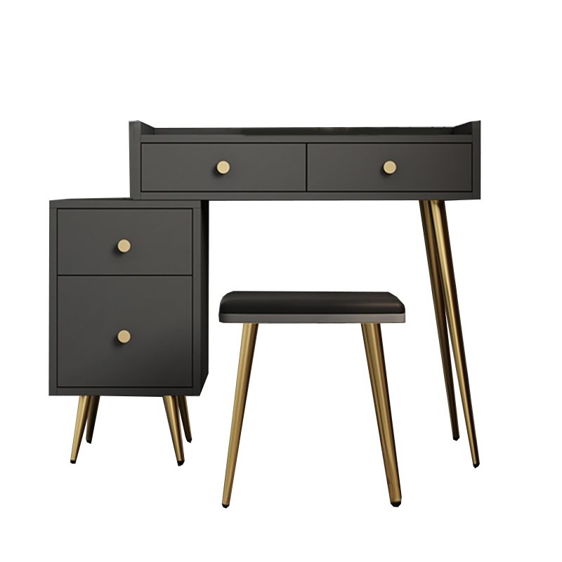 4 Drawers Makeup Table Desk Vanity - 30.7"H Vanity Table with Cabinets