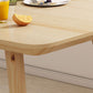 Rechthoekige eettafel Modern natuurlijk eiken massief houten tafelblad voor woonkamer