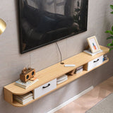 Console multimediale di TV in finto legno finto contemporaneo con cassetti