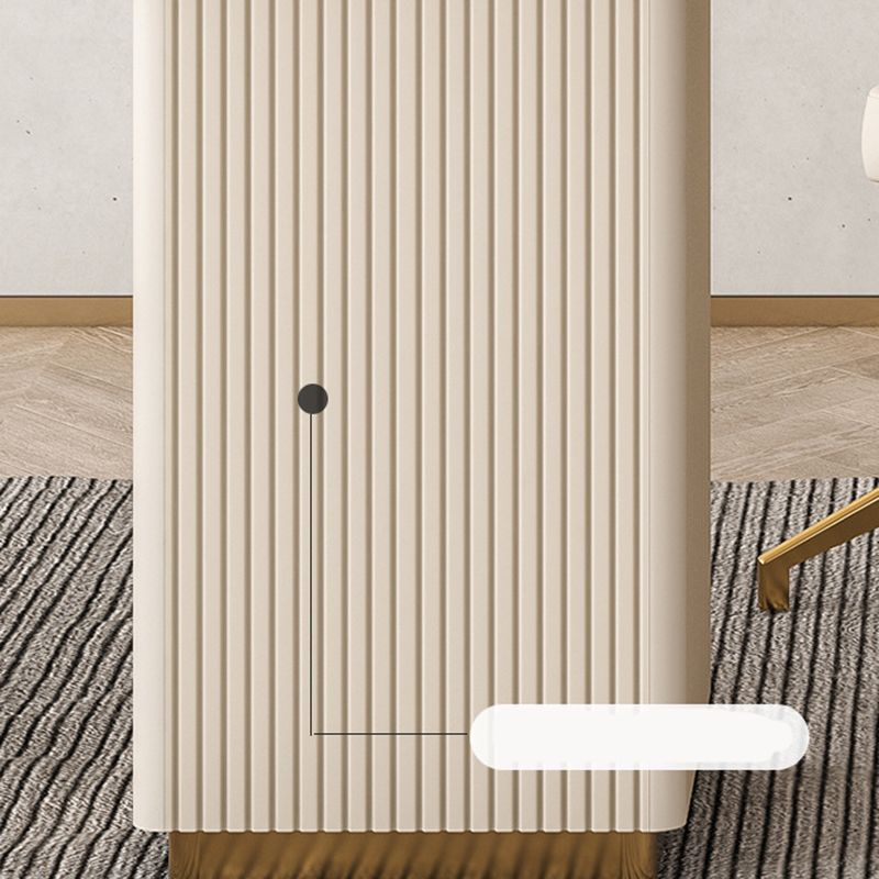 Distano da ufficio glam con 3 cassetti di stoccaggio scrivania beige