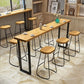 Modern Counter Height Pub Set 1/2/4/7 Pcs Solid Wood Top Bar Table and Bar Stools Clearhalo 'Bar Furniture' 'furn' 'furn_home_bar_bar_sets' 'Furniture' 'Home Bars & Bar Sets' 'home_bar_bar_sets' 'Kitchen & Dining Furniture' 1200x1200_c3754224-d7da-4572-9c9e-d95967565290