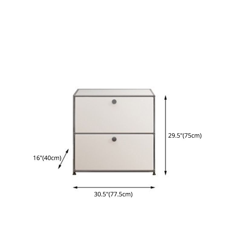 Sideboard in metallo di colore bianco Sideboard da pranzo in stile moderno per soggiorno