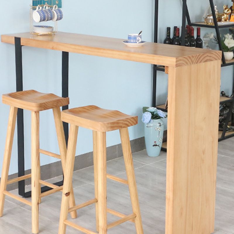Modern Bar Table Set 1/2/3 Pieces Wooden Bar Table with High Wood Stools Clearhalo 'Bar Furniture' 'furn' 'furn_home_bar_bar_sets' 'Furniture' 'Home Bars & Bar Sets' 'home_bar_bar_sets' 'Kitchen & Dining Furniture' 1200x1200_c375d3c3-115f-4c12-82f1-bf8d45f203f0