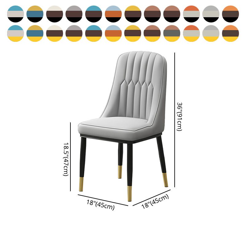 Home Scandinavian Side Chair Metal Upholstered Parsons Dining Room Chair Clearhalo ' kitchen&dining_furn' 'Dining Chairs' 'Dining Tables & Seating' 'dining_chair' 'furn' 'furn_dining_chair' 'Furniture' 'furniture_dining_chair' 'Kitchen & Dining Furniture' 'kitchen' 1200x1200_c3763b12-baac-4e92-8ae6-8b43b2f01084